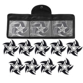 THROWFUN 3/9 Pack 9Cr17 Stainless steel- 3.66''(length) 0.1''(thick) , throwing knives set  Full-Tang Throwing Set, with Nylon Sheath for Competition and Recreation Multicolor Star Darts- FB-YF237